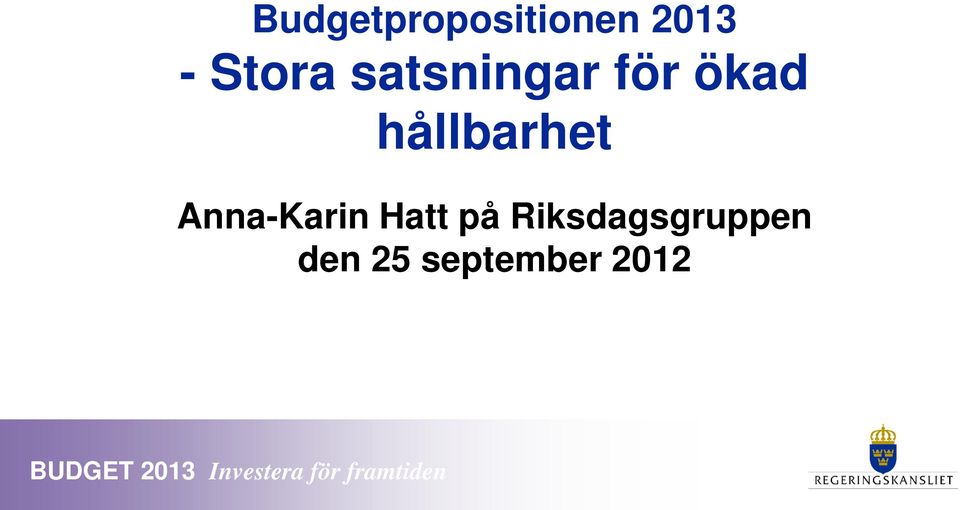 hållbarhet Anna-Karin Hatt på