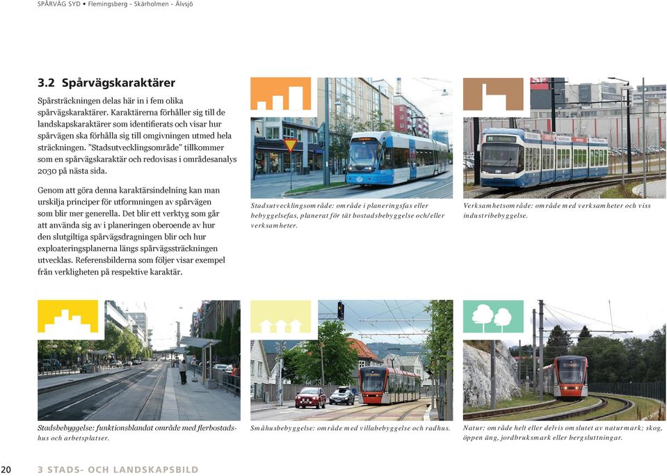 Stadsutvecklingsområde tillkommer som en spårvägskaraktär och redovisas i områdesanalys 2030 på nästa sida.
