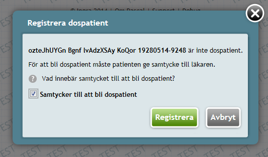 4 (5) Läkare med förskrivarkod (när uppgifter är föreberedda) När en läkare med personlig förskrivarkod loggar in och söker på patientens personnummer får han/hon upp sammanfattningen av den