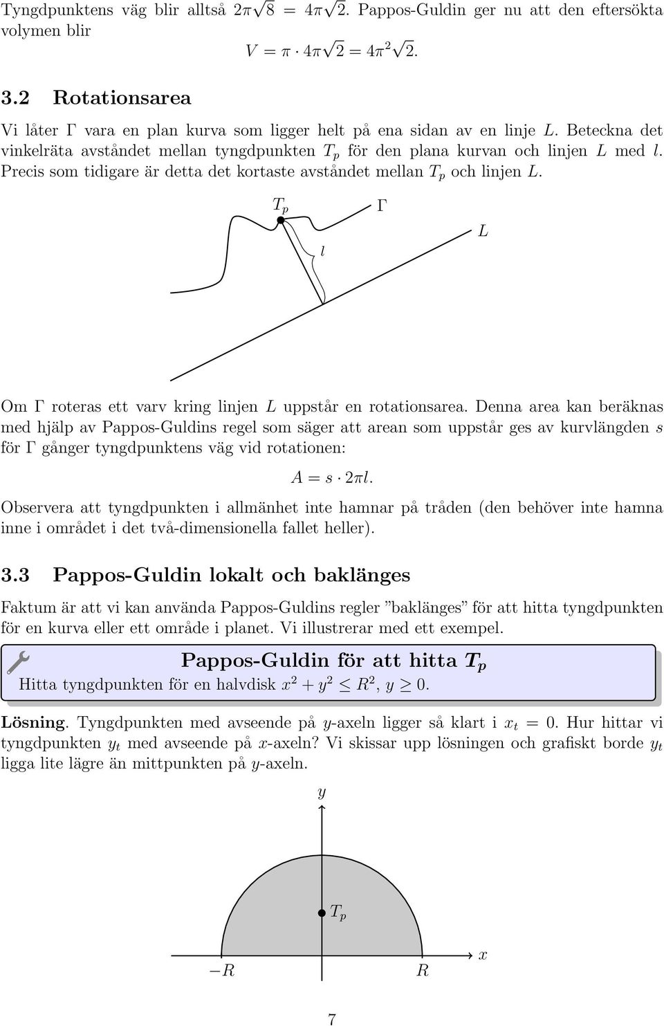 l Γ L Om Γ roters ett vrv kring linjen L uppstår en rottionsre.