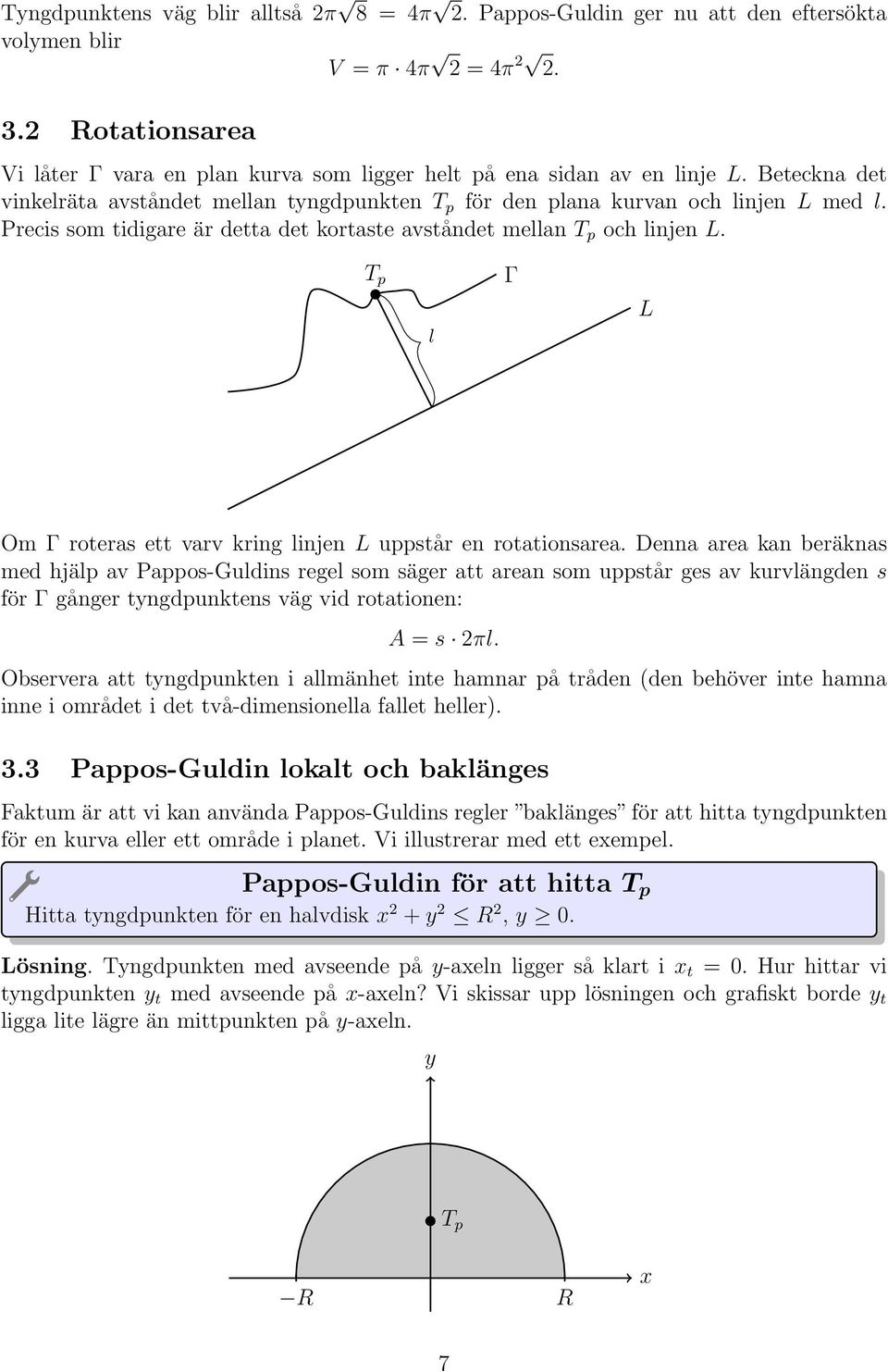 l Γ L Om Γ roters ett vrv kring linjen L uppstår en rottionsre.