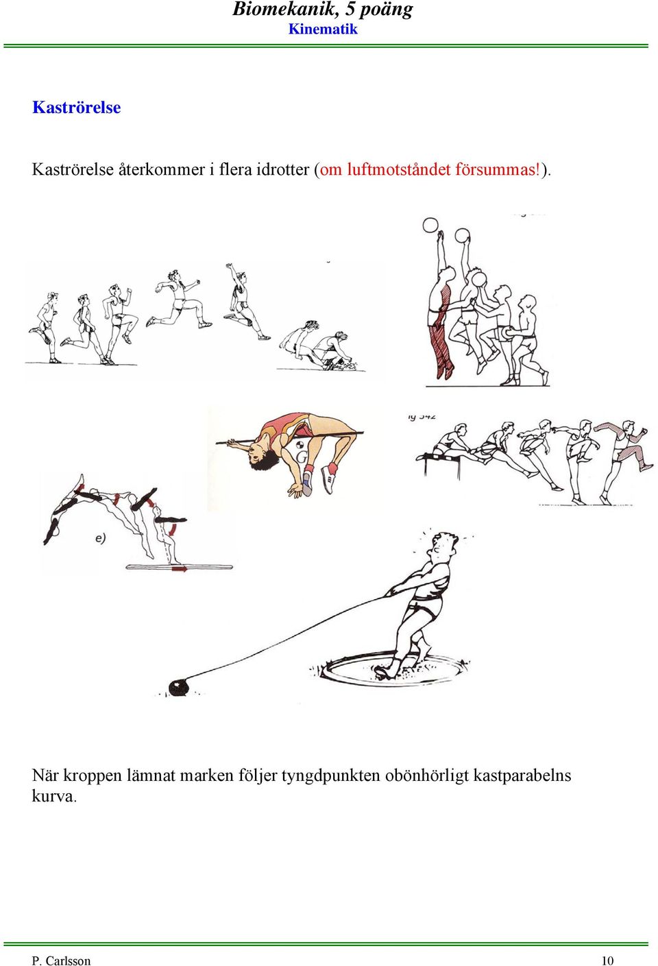 När kroppen lämnat marken följer