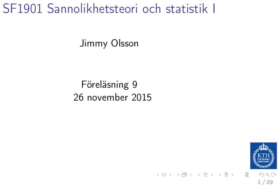 statistik I Jimmy