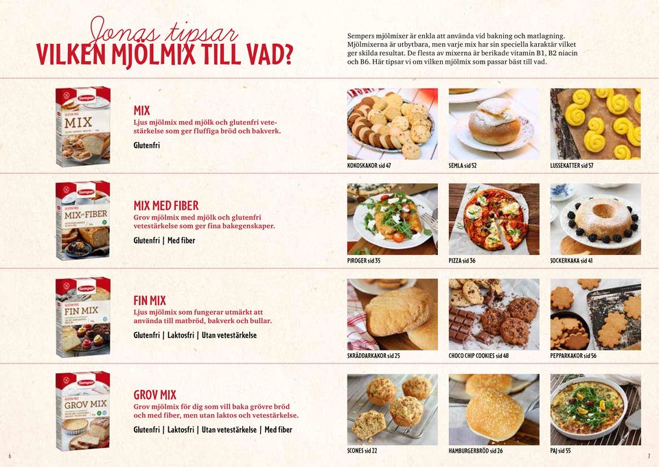 MIX Ljus mjölmix med mjölk och glutenfri vetestärkelse som ger fluffiga bröd och bakverk.