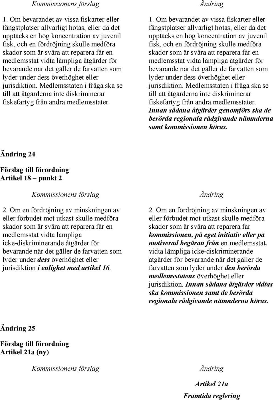 Medlemsstaten i fråga ska se till att åtgärderna inte diskriminerar fiskefartyg från andra medlemsstater.