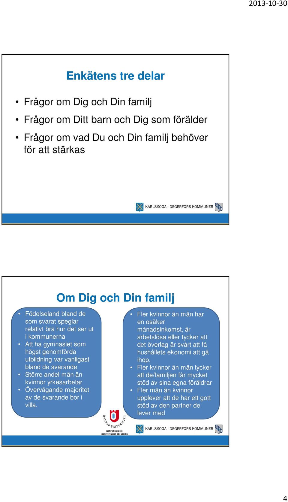 yrkesarbetar Övervägande majoritet av de svarande bor i villa.