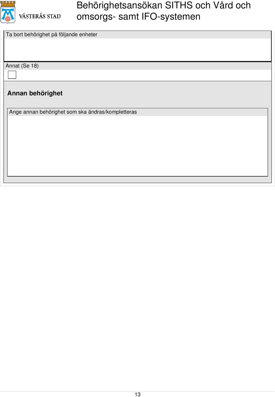 behörighet Ange annan