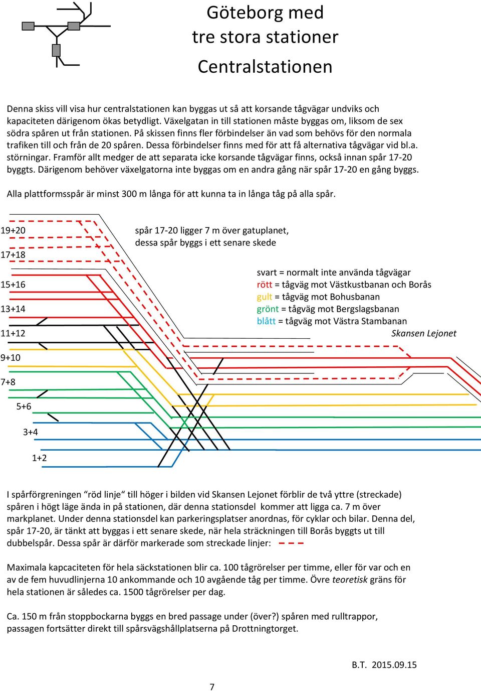 Dessa förbindelser finns med för att få alternativa tågvägar vid bl.a. störningar. Framför allt medger de att separata icke korsande tågvägar finns, också innan spår 17-20 byggts.