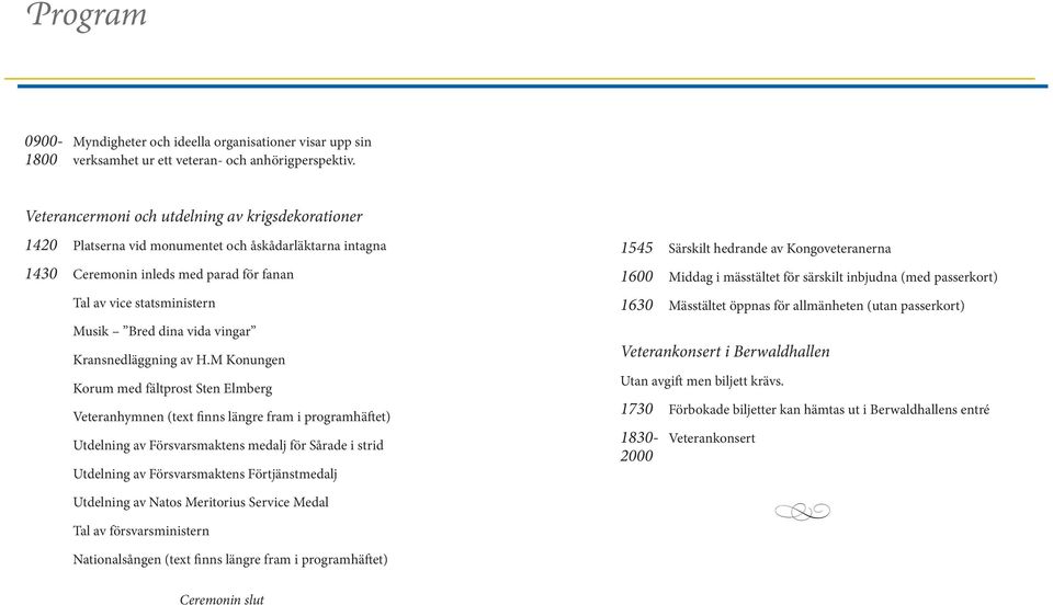 vingar Kransnedläggning av H.