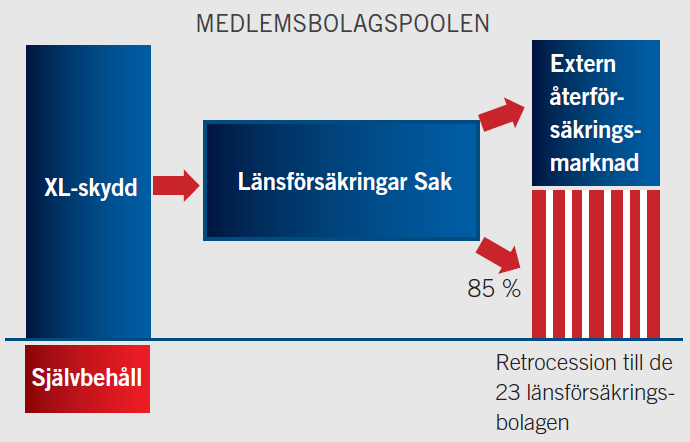 Återförsäkring Mindre skadekostnader får LF Skåne stå för själv Stora skador delas