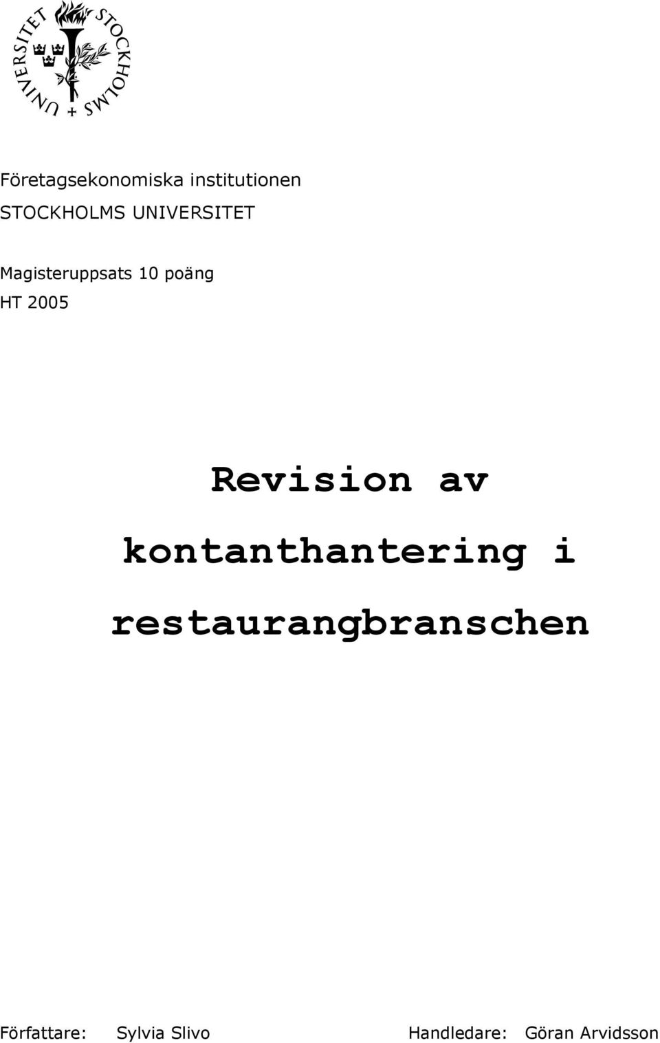 Revision av kontanthantering i