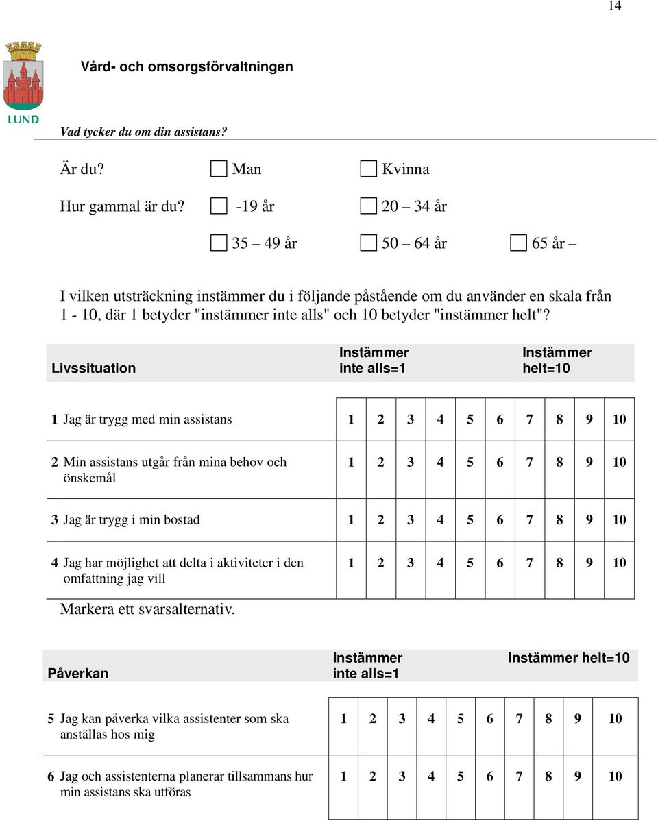 "instämmer helt"?