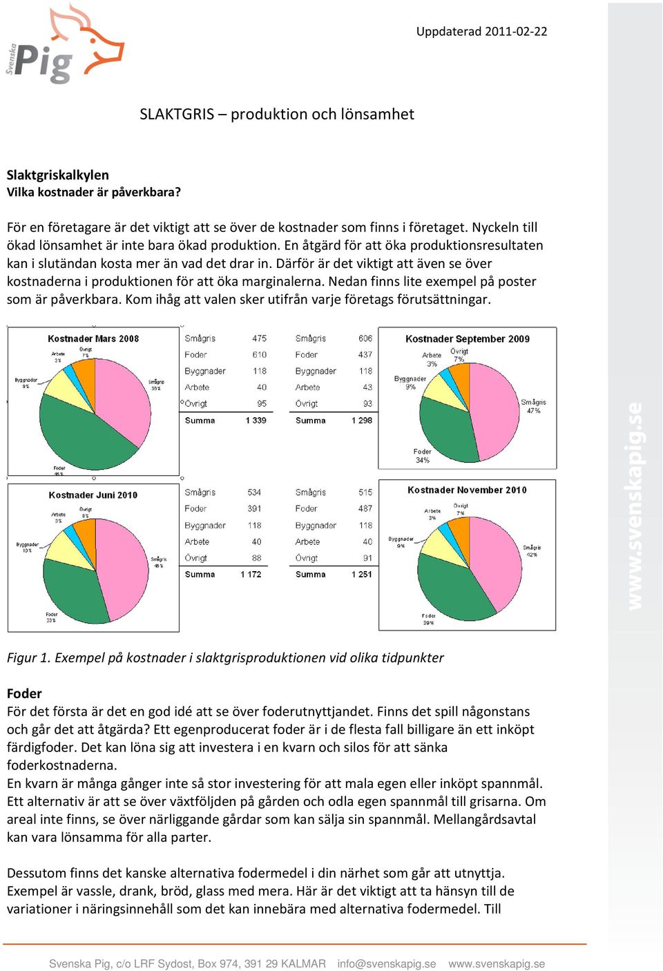 Därför är det viktigt att även se över kostnaderna i produktionen för att öka marginalerna. Nedan finns lite exempel på poster som är påverkbara.