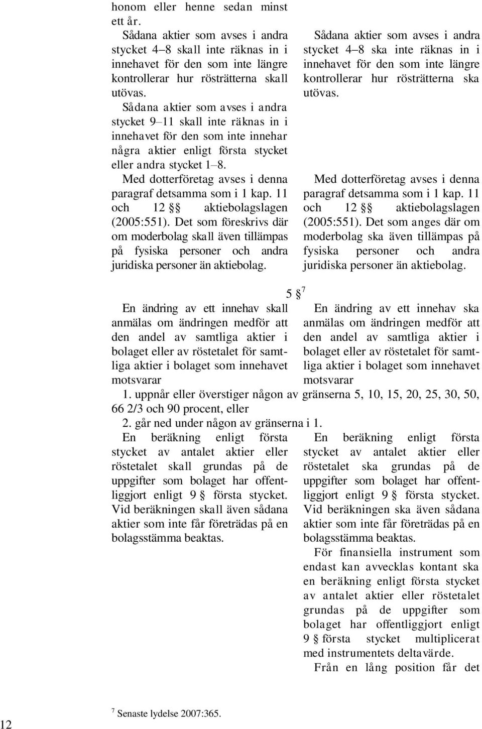 Med dotterföretag avses i denna paragraf detsamma som i 1 kap. 11 och 12 aktiebolagslagen (2005:551).