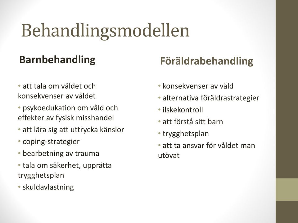 coping-strategier bearbetning av trauma tala om säkerhet, upprätta trygghetsplan skuldavlastning