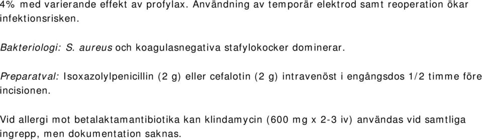 aureus och koagulasnegativa stafylokocker dominerar.