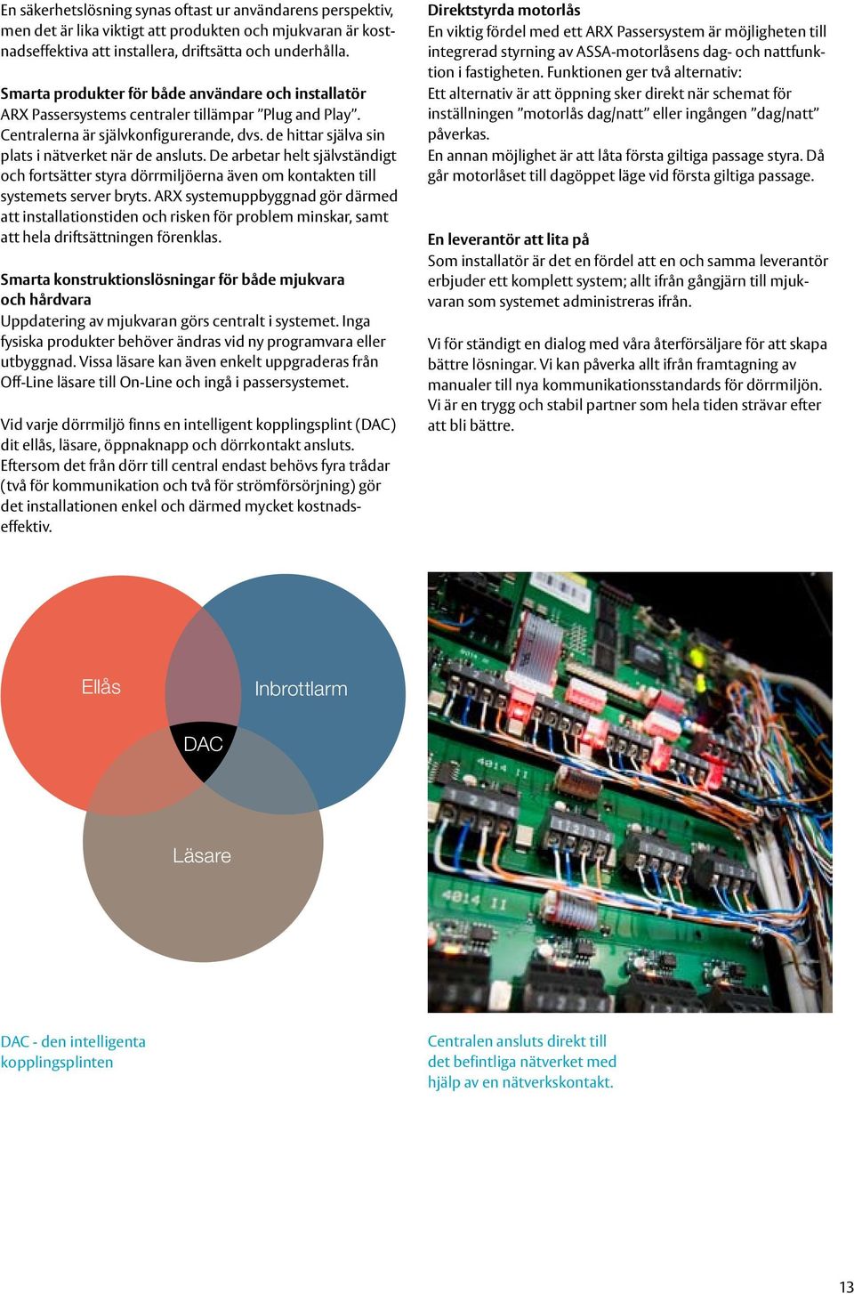 De arbetar helt självständigt och fortsätter styra dörrmiljöerna även om kontakten till systemets server bryts.