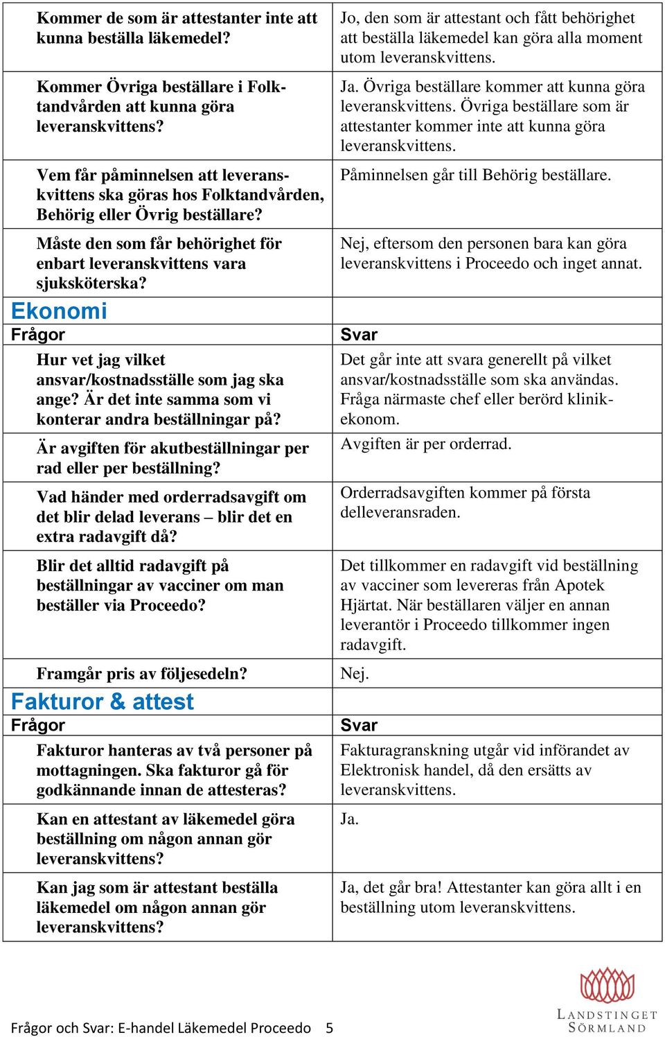 Måste den som får behörighet för enbart leveranskvittens vara sjuksköterska? Ekonomi Hur vet jag vilket ansvar/kostnadsställe som jag ska ange?