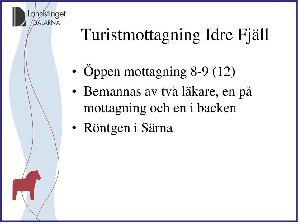 Bemannas av två läkare, en på