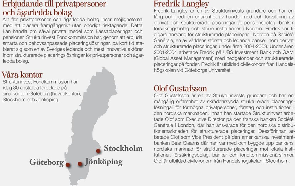 Strukturinvest Fondkommission har, genom att erbjuda smarta och behovsanpassade placeringslösningar, på kort tid etablerat sig som en av Sveriges ledande och mest innovativa aktörer inom