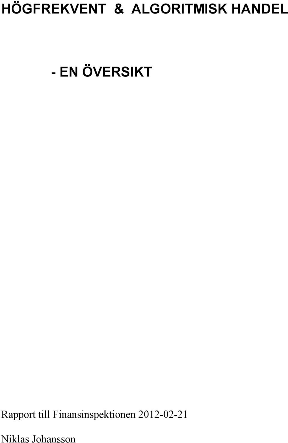 Rapport till
