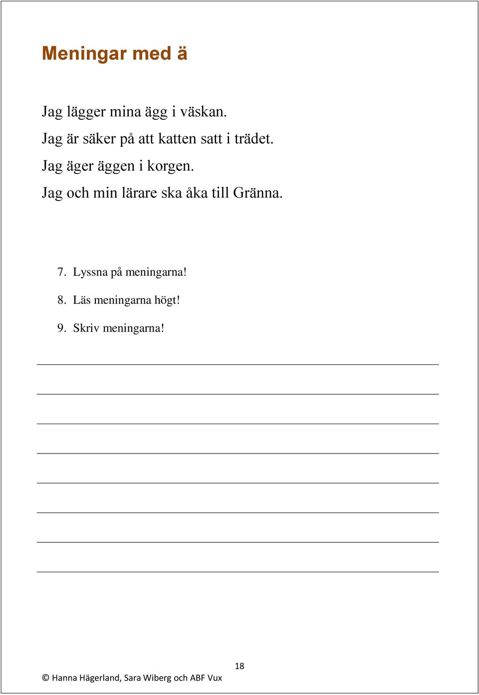 Jag äger äggen i korgen.