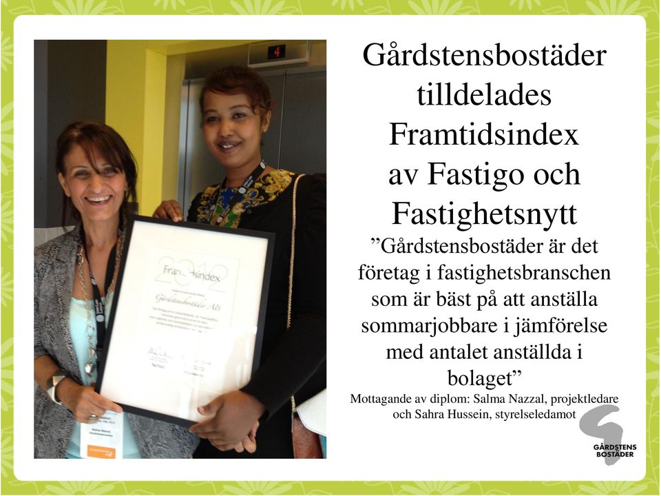 anställa sommarjobbare i jämförelse med antalet anställda i bolaget