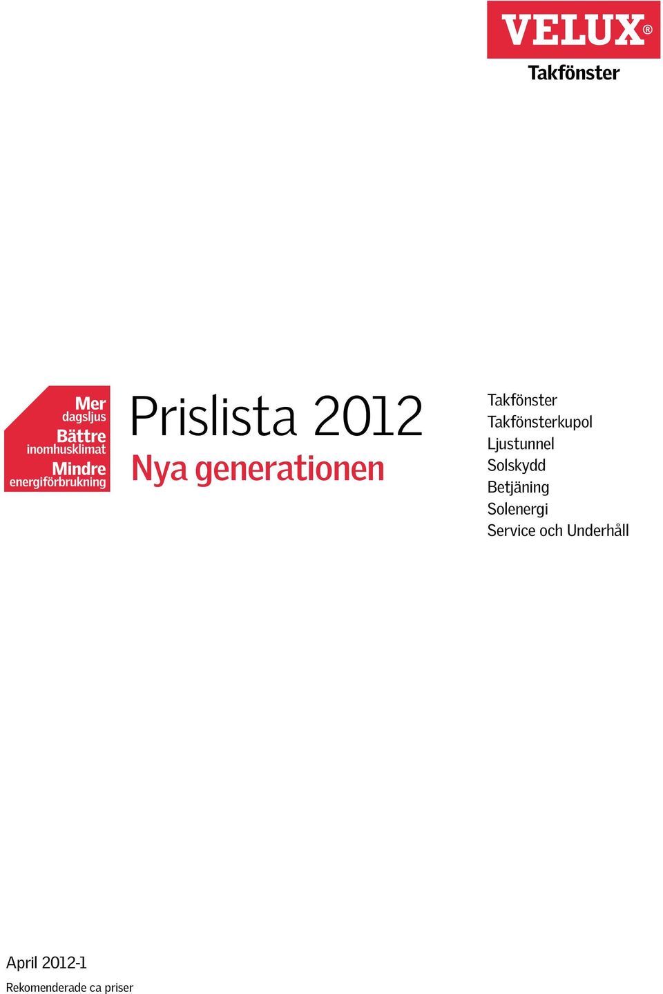 Prislista 2012 Nya generationen - PDF Gratis nedladdning