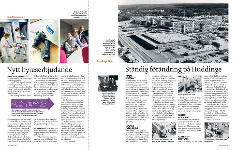 BILDER ARKIV OCH BIOBANKSCENTRUM huddinge 40 år > Nytt hyreserbjudande Ständig förändring på Huddinge Locum kan nu erbjuda ett nytt prissättningsalternativ i samband med ombyggnader.