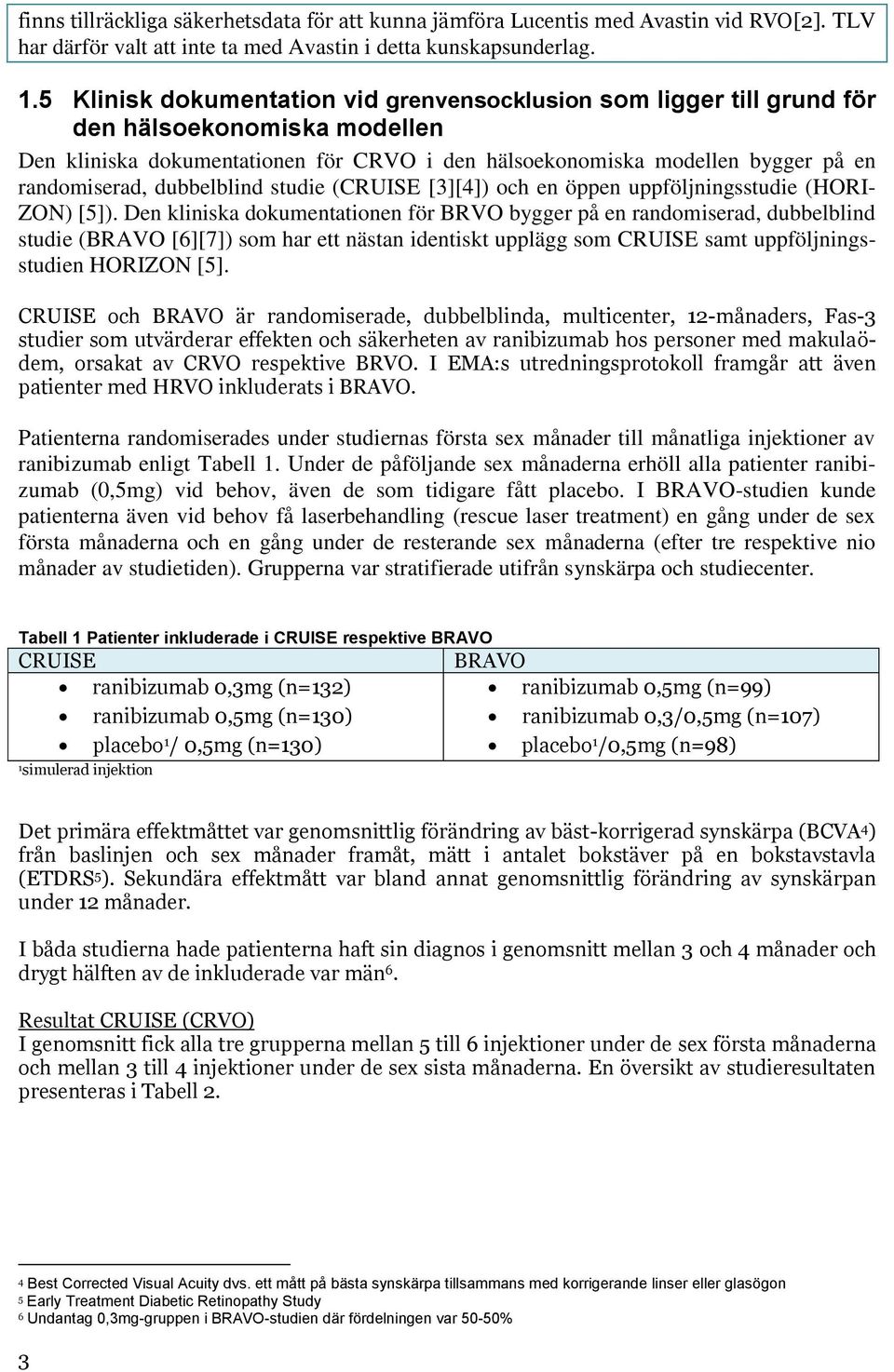 dubbelblind studie (CRUISE [3][4]) och en öppen uppföljningsstudie (HORI- ZON) [5]).