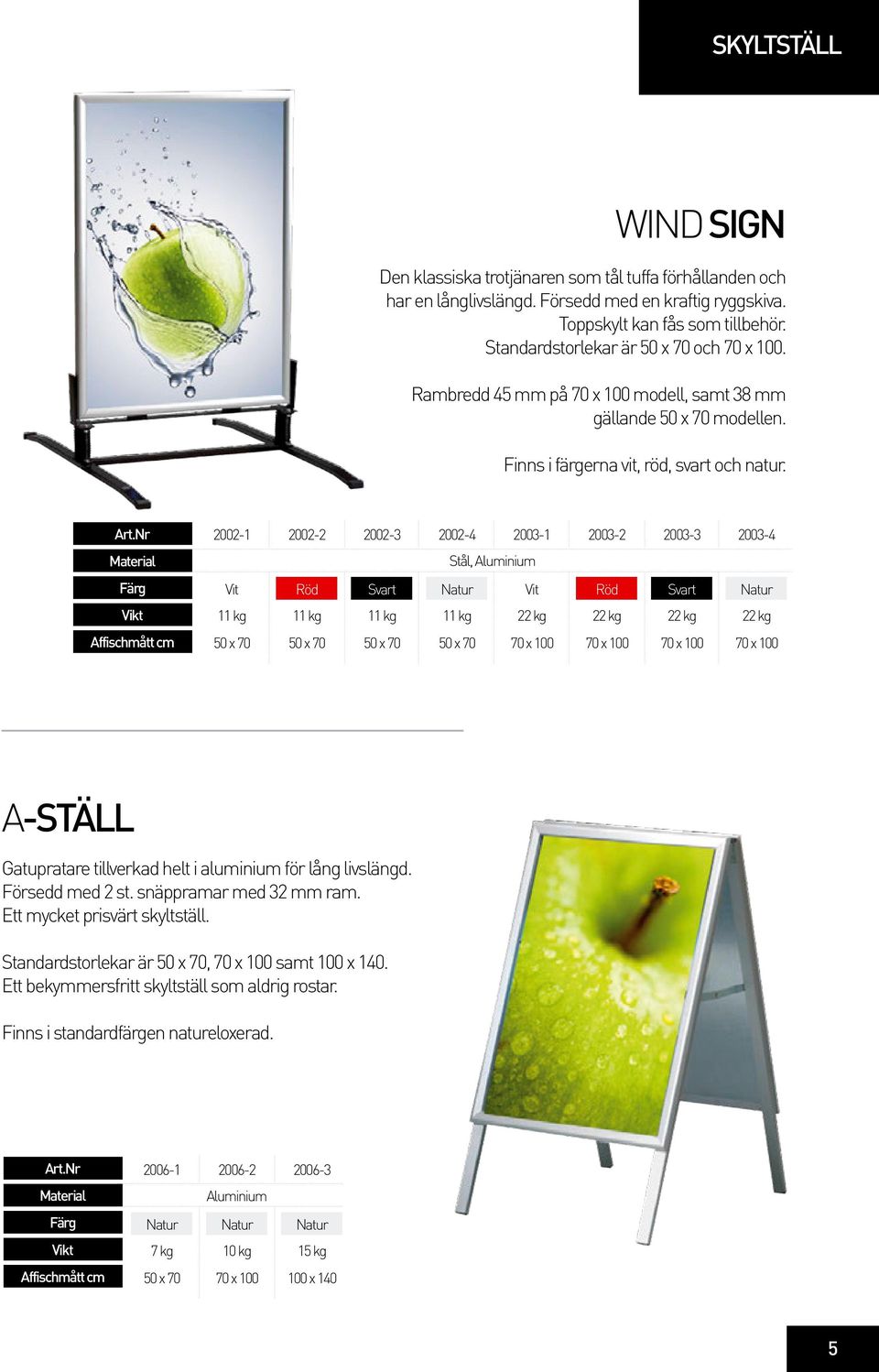 2002-1 2002-2 2002-3 2002-4 2003-1 2003-2 2003-3 2003-4 Stål, Aluminium Vit Röd Svart Natur Vit Röd Svart Natur 11 kg 11 kg 11 kg 11 kg 22 kg 22 kg 22 kg 22 kg A-STÄLL Gatupratare tillverkad helt i