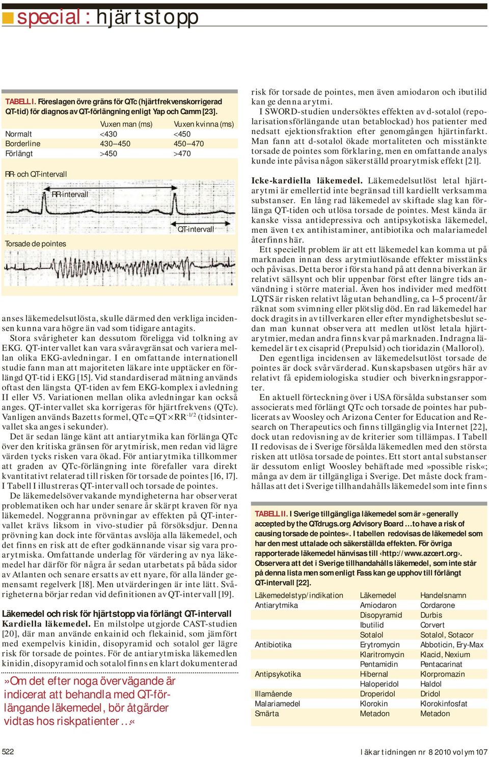 verkliga incidensen kunna vara högre än vad som tidigare antagits. Stora svårigheter kan dessutom föreligga vid tolkning av EKG.