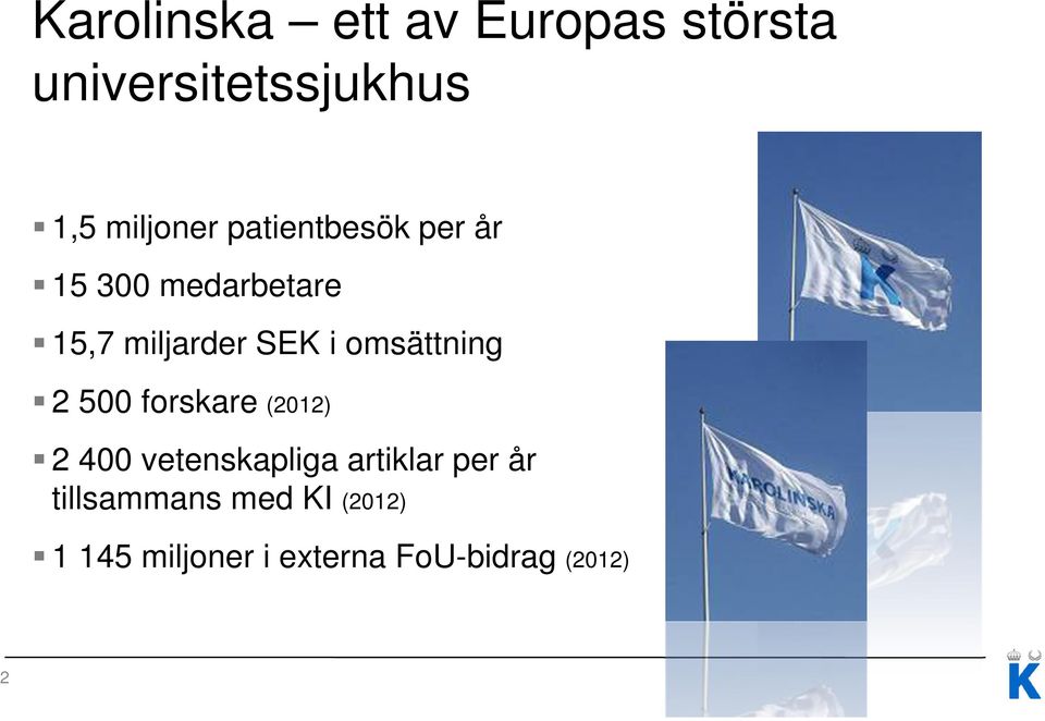 omsättning 2 500 forskare (2012) 2 400 vetenskapliga artiklar per