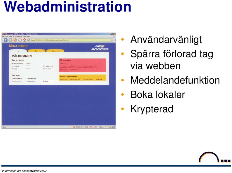 förlorad tag via webben