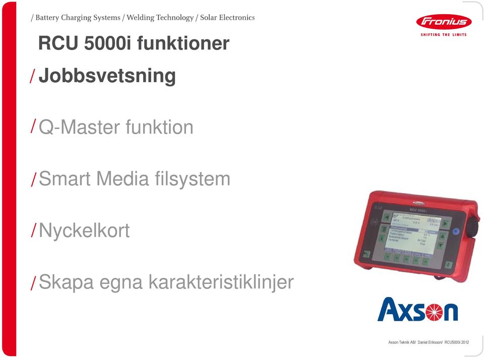 Skapa egna karakteristiklinjer Axson Teknik