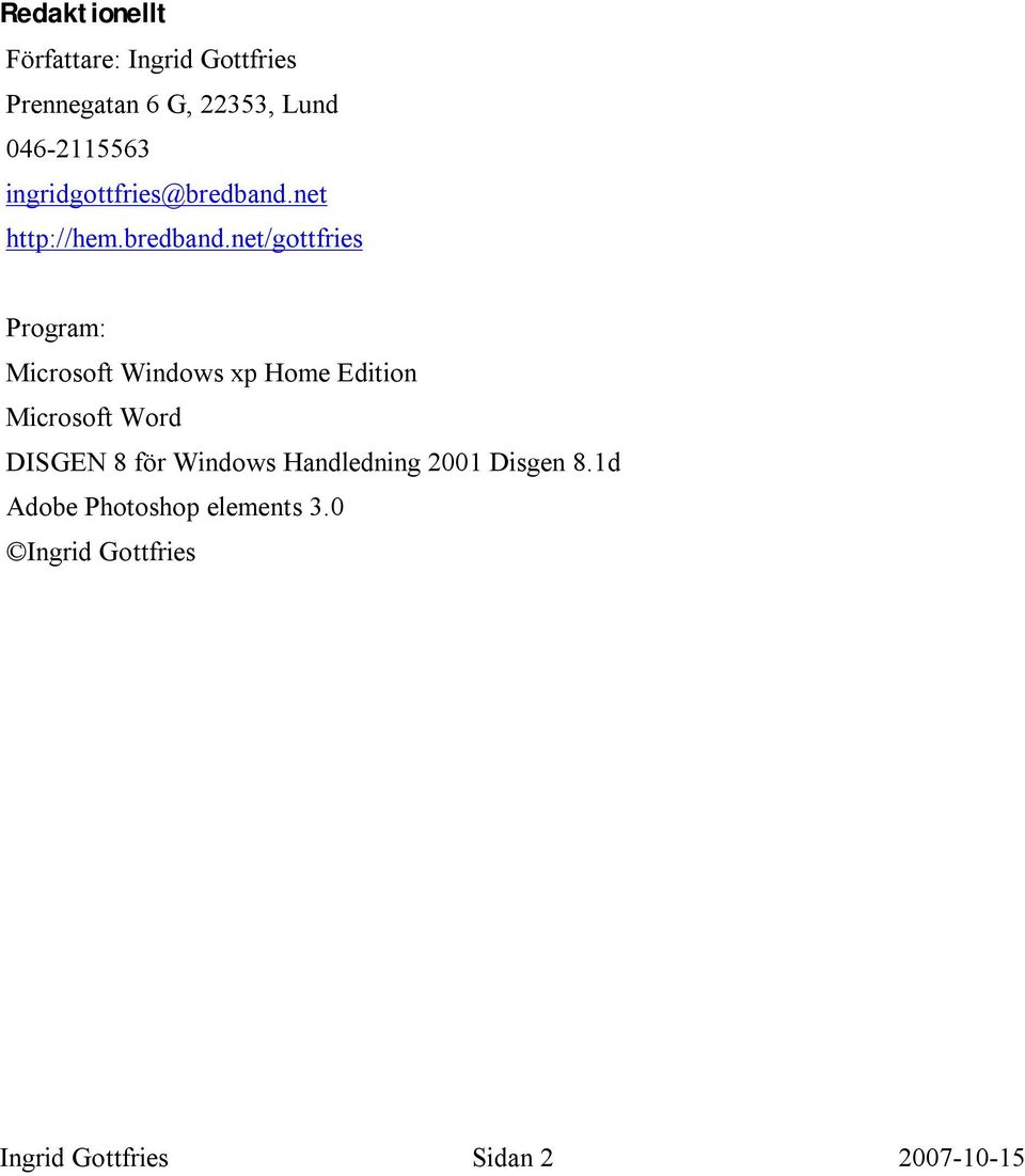 net http://hem.bredband.