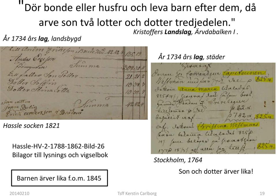 År 1734 års lag, städer Hassle socken 1821 Hassle-HV-2-1788-1862-Bild-26 Bilagor till