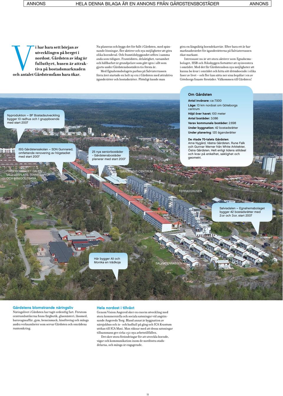 Nu planeras och byggs det för fullt i Gårdsten, med spännande lösningar, fler aktörer och nya möjligheter att göra olika boendeval. Och framtidsbyggandet utförs i samma anda som tidigare.