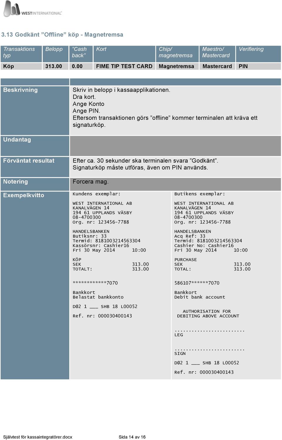 Forcera mag. Fri 30 May 2014 10:00 SEK 313.00 TOTALT: 313.00 Fri 30 May 2014 10:00 PURCHASE SEK 313.00 TOTAL: 313.