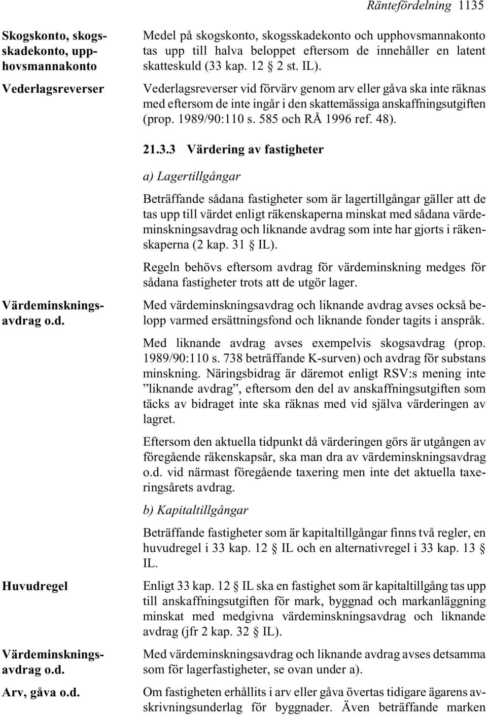 585 och RÅ 1996 ref. 48). 21.3.3 Värde