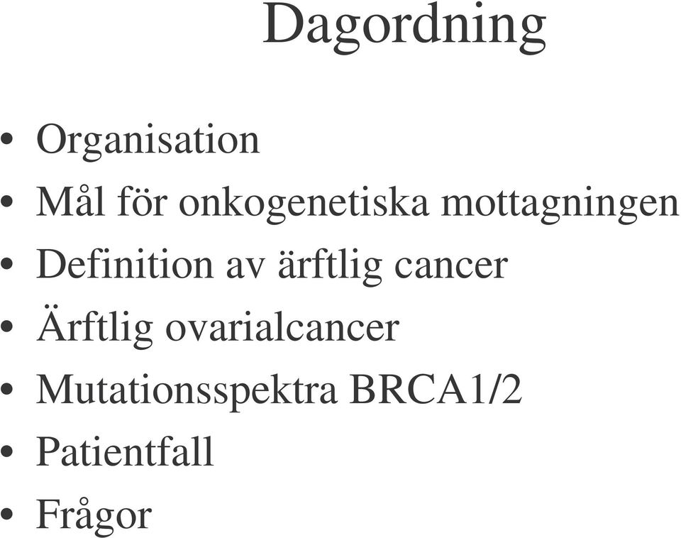 av ärftlig cancer Ärftlig