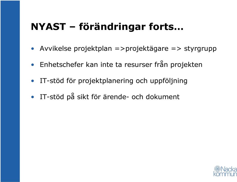 resurser från projekten IT-stöd för projektplanering