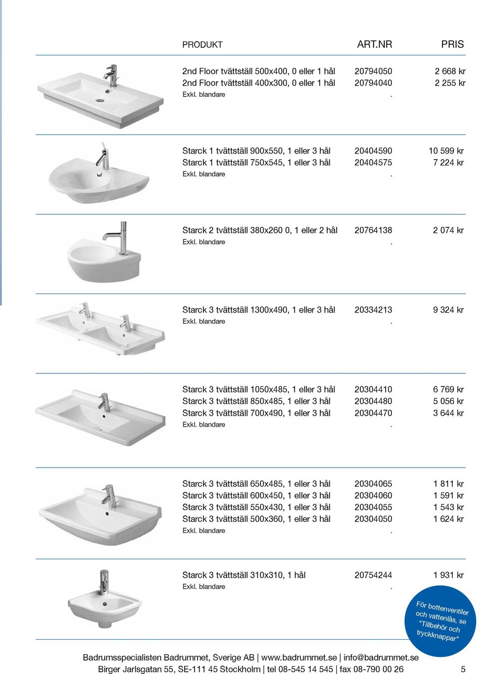 Starck 1 tvättställ 750x545, 1 eller 3 hål 20404575 7 224 kr Starck 2 tvättställ 380x260 0, 1 eller 2 hål 20764138 2 074 kr Starck 3 tvättställ 1300x490, 1 eller 3 hål 20334213 9 324 kr Starck 3