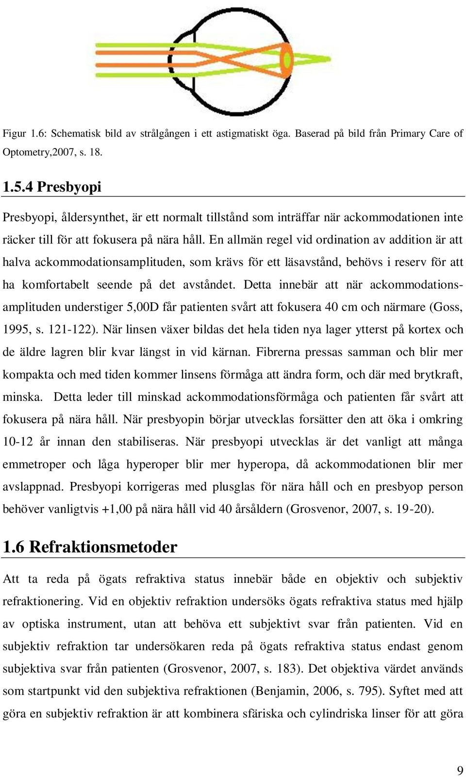 En allmän regel vid ordination av addition är att halva ackommodationsamplituden, som krävs för ett läsavstånd, behövs i reserv för att ha komfortabelt seende på det avståndet.