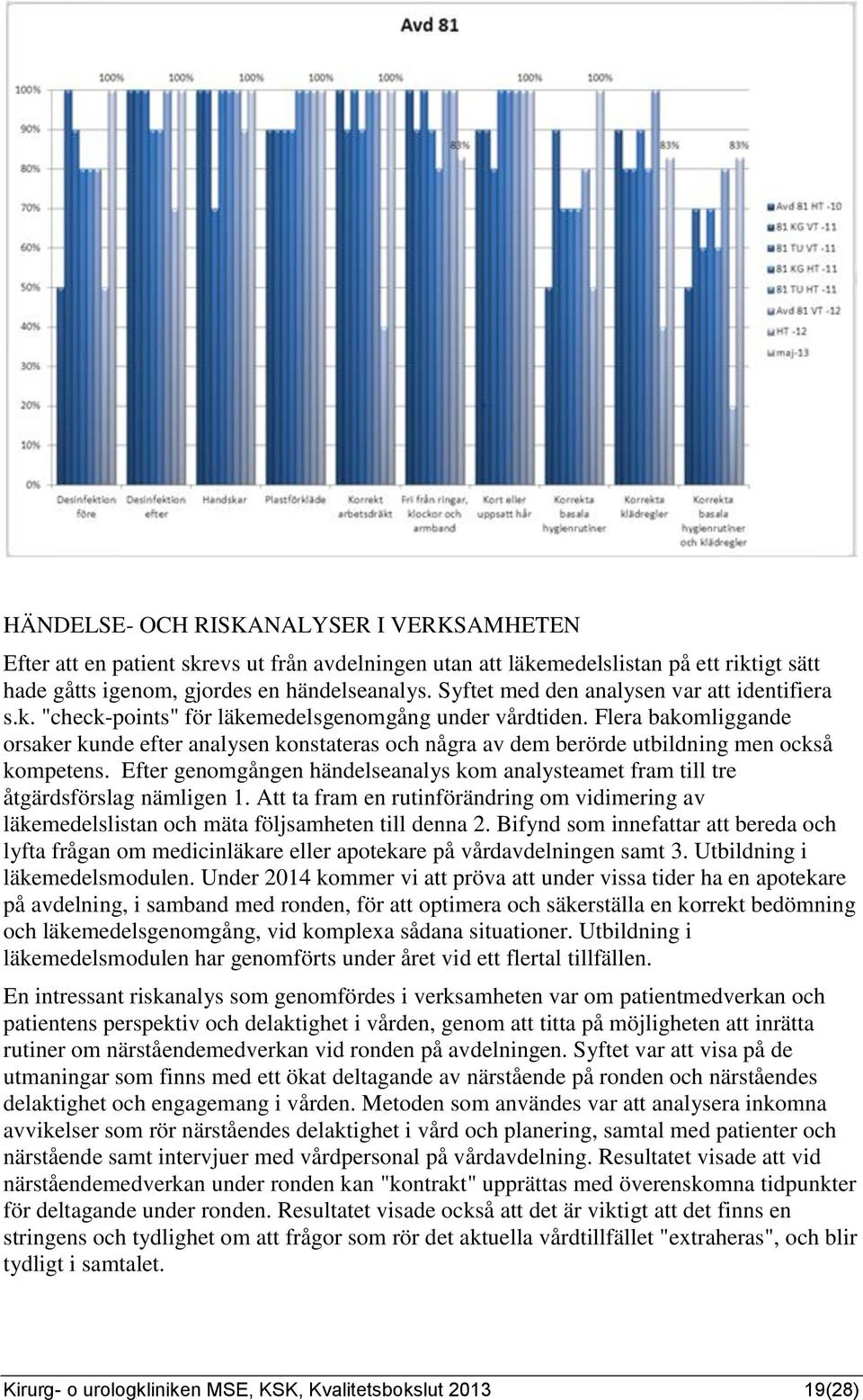 Flera bakomliggande orsaker kunde efter analysen konstateras och några av dem berörde utbildning men också kompetens.