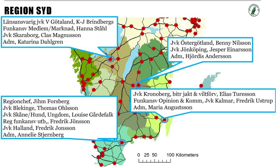 Thomas Ohlsson Jvk Skåne/Hund, Ungdom, Louise Gårdefalk Reg funkansv utb,, Fredrik Jönsson Jvk Halland, Fredrik Jonsson Adm, Annelie