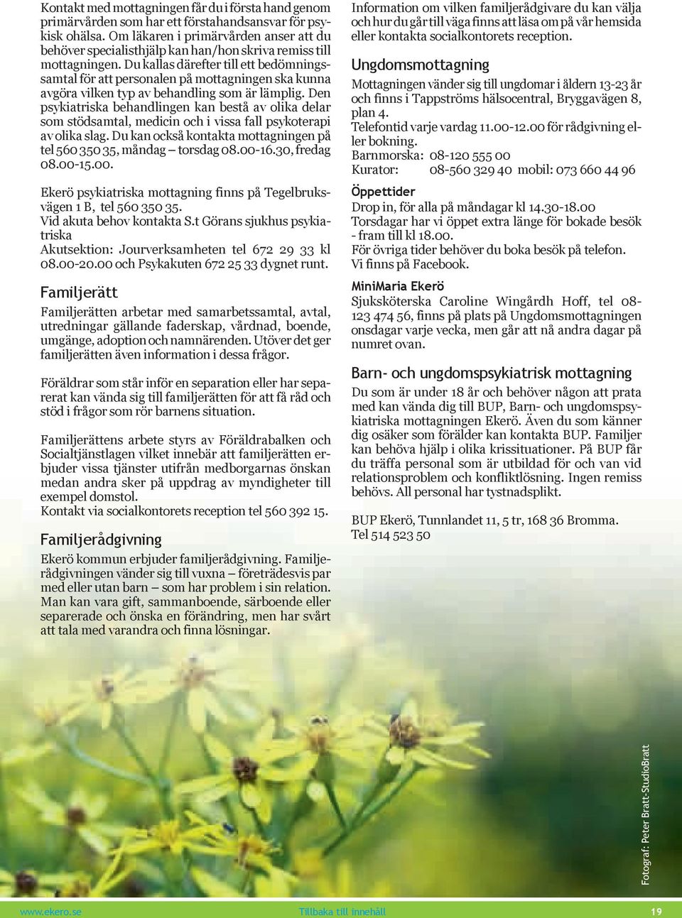 Du kallas därefter till ett bedömningssamtal för att personalen på mottagningen ska kunna avgöra vilken typ av behandling som är lämplig.