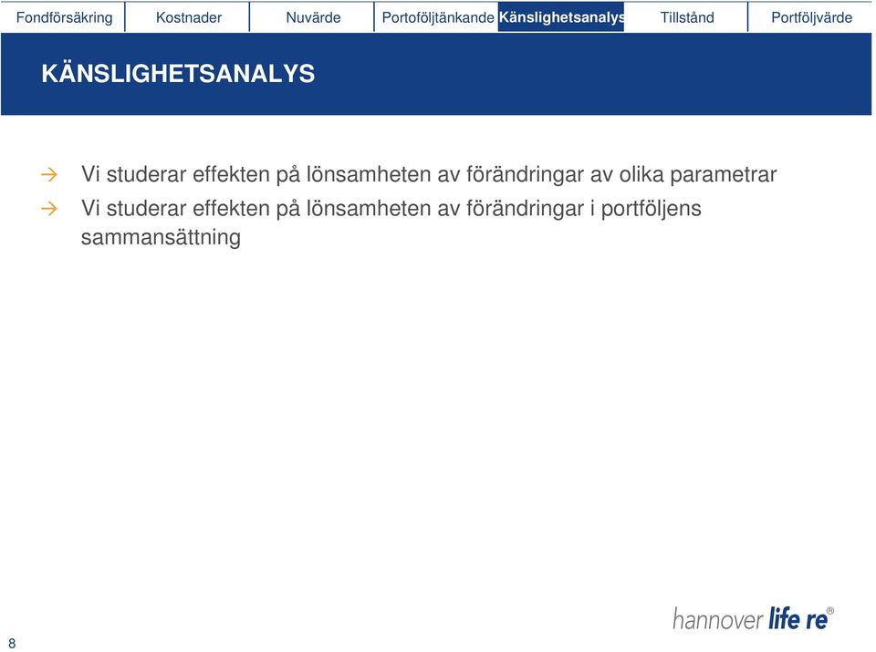 studerar effekten på lönsamheten av förändringar av olika