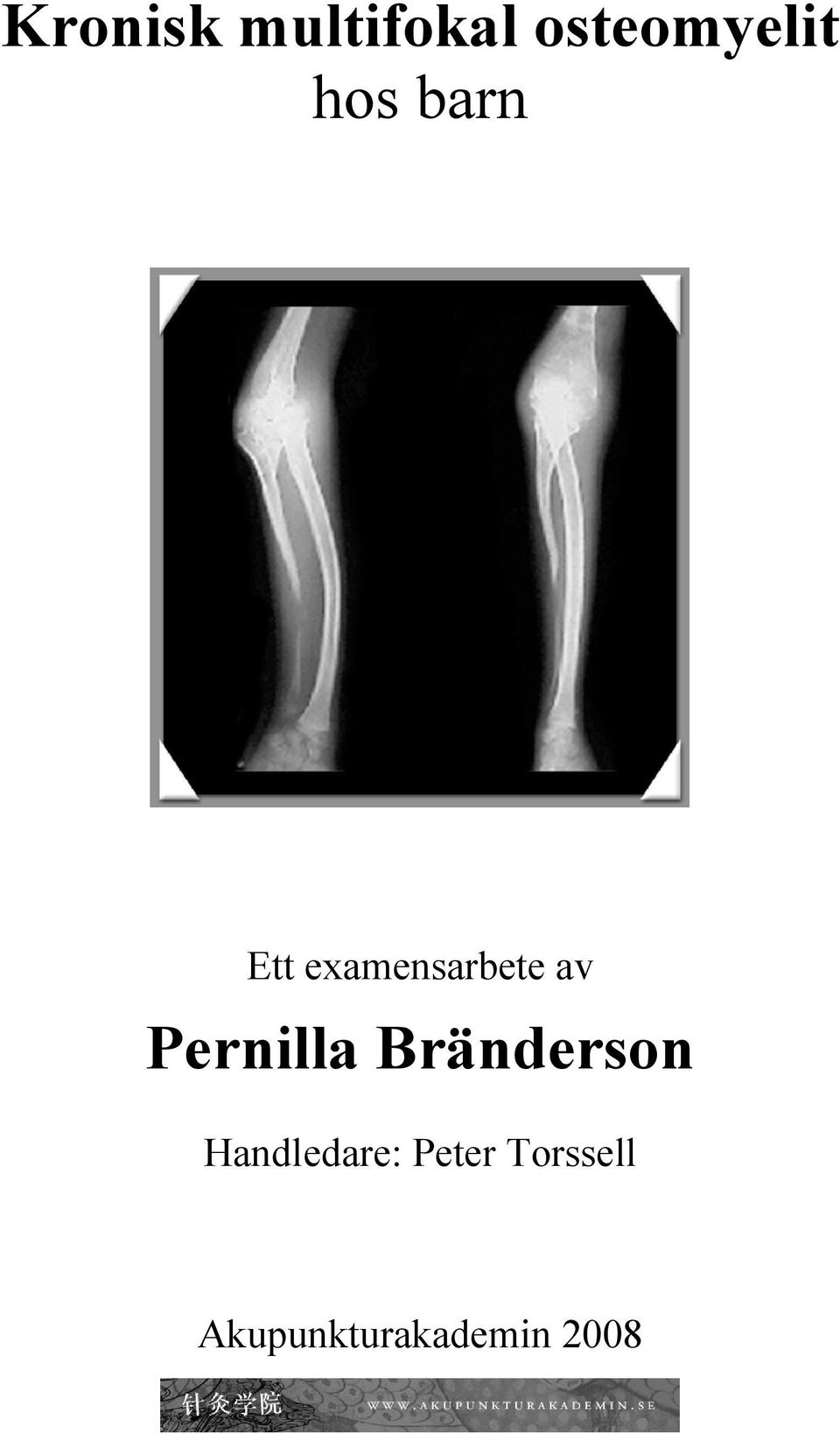 Pernilla Bränderson Handledare: