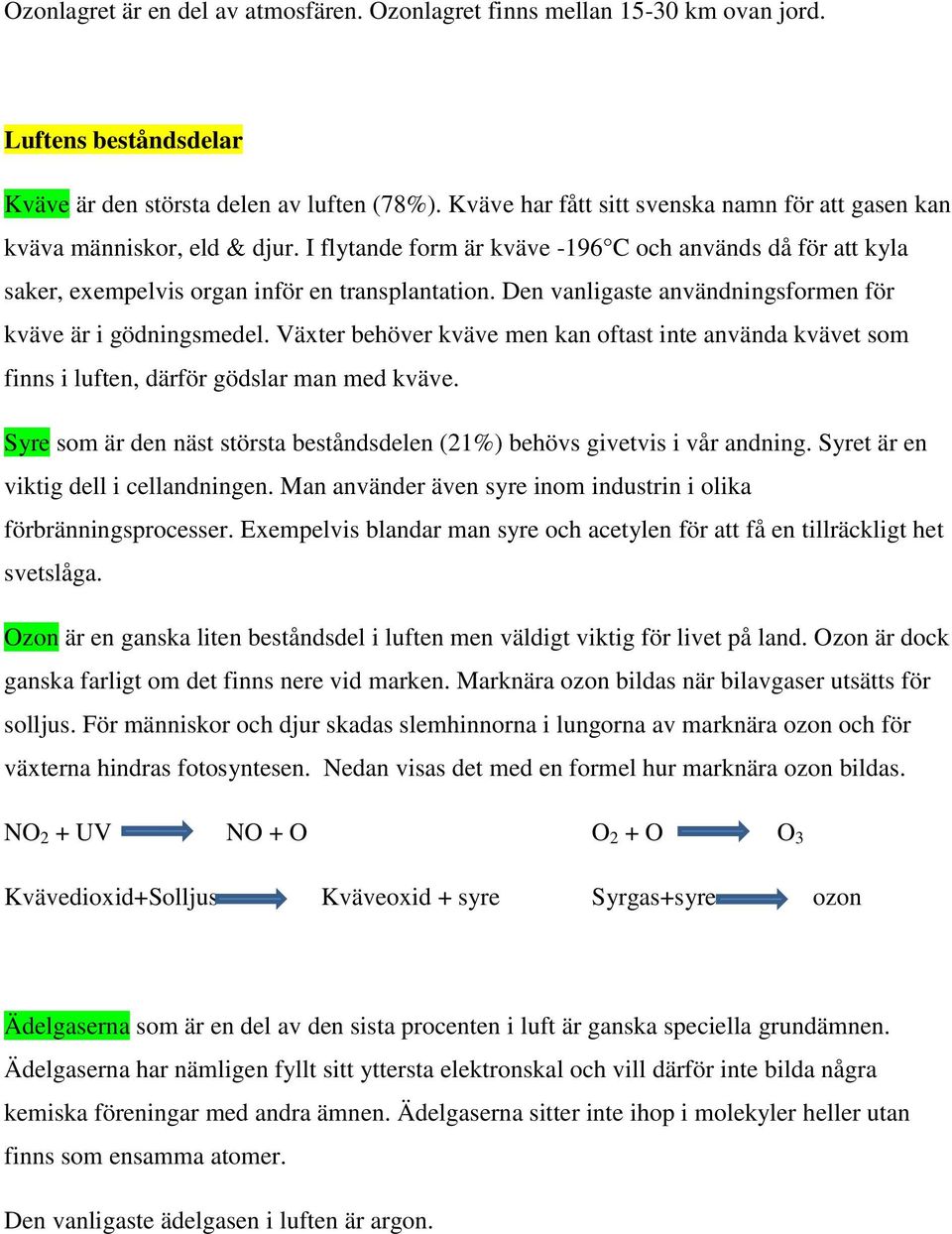 Den vanligaste användningsformen för kväve är i gödningsmedel. Växter behöver kväve men kan oftast inte använda kvävet som finns i luften, därför gödslar man med kväve.